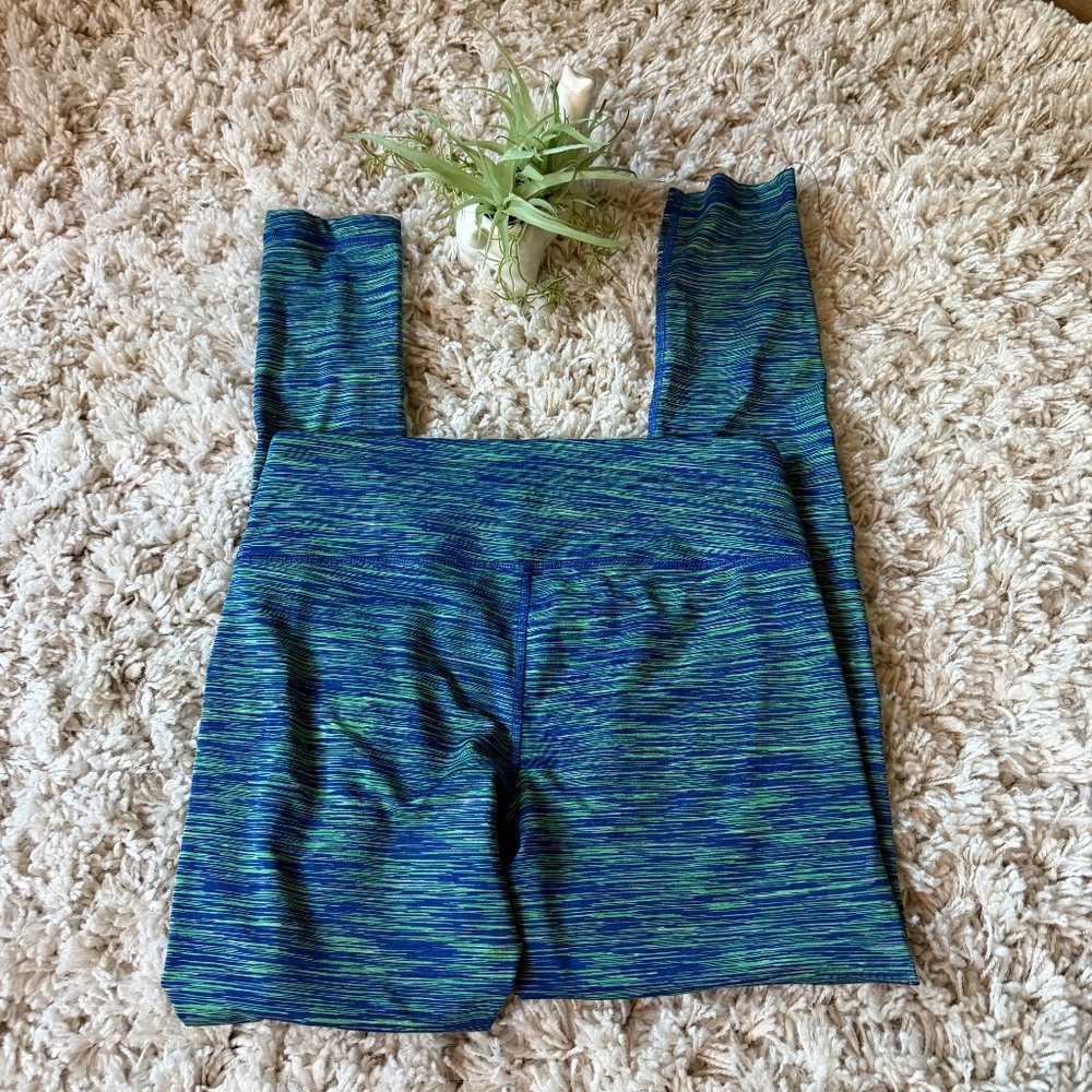 Dynamic 90 Degree By Reflex Vibrant Blue and Green gym sporty women’s Leggings w